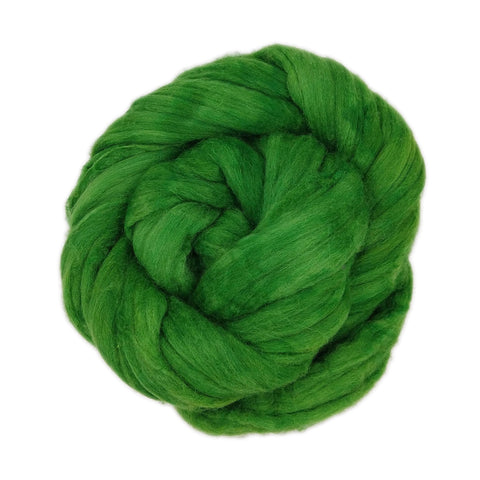 Green <br> Mixed Merino-Silk Fiber