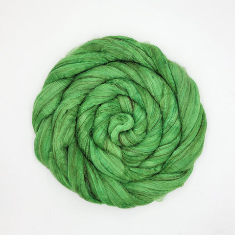Green <br>Merino-Yak-Silk Fiber