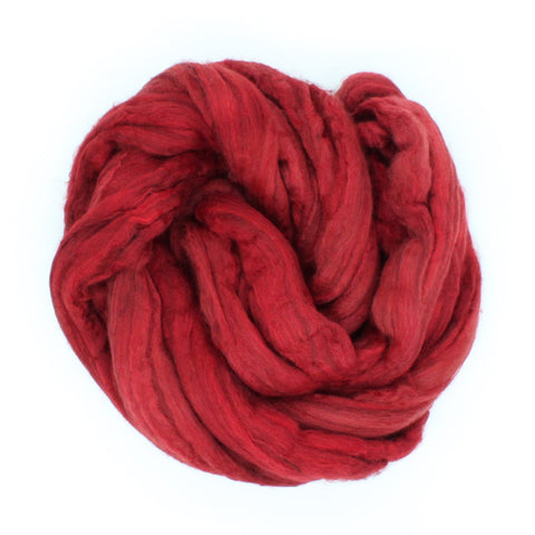 Red <br>Merino-Yak-Silk Fiber