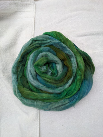Green #3 <br>Polwarth-Silk Fiber