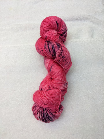 Pink speckles <br>Two-ply Sock Yarn