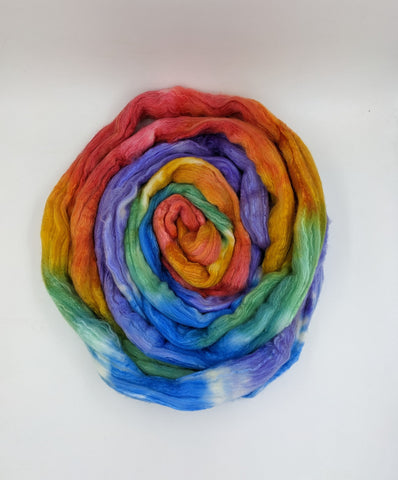 Rainbowish <br> Mixed Merino-Silk Fiber