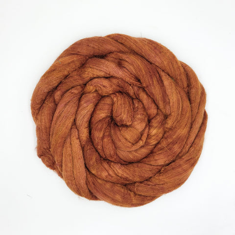 Warm Brown <br>Mixed Merino-Silk Fiber